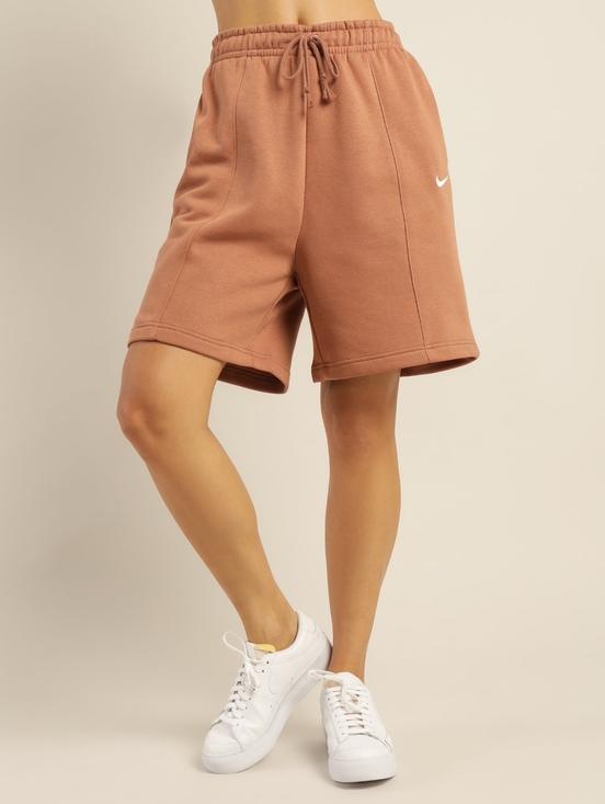 Nike Pants - Nike Sportswear Brown Terracotta Essential Fleece Logo Sweat Shorts